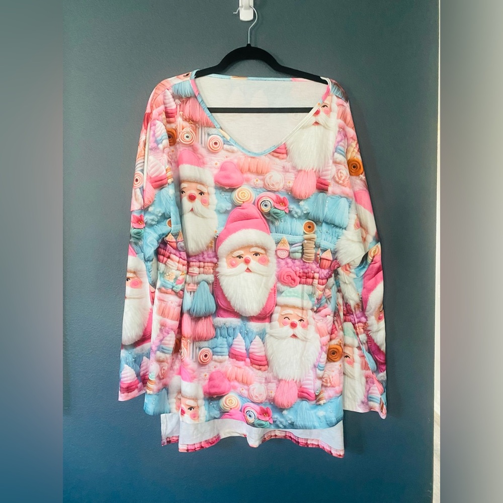 Womens Christmas Gnomes shirt XXL pink holiday shirt party